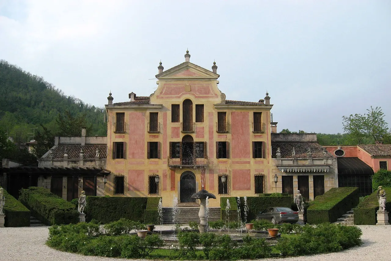 Villa Barbarigo vista desde su jardín en Valsanzibio
