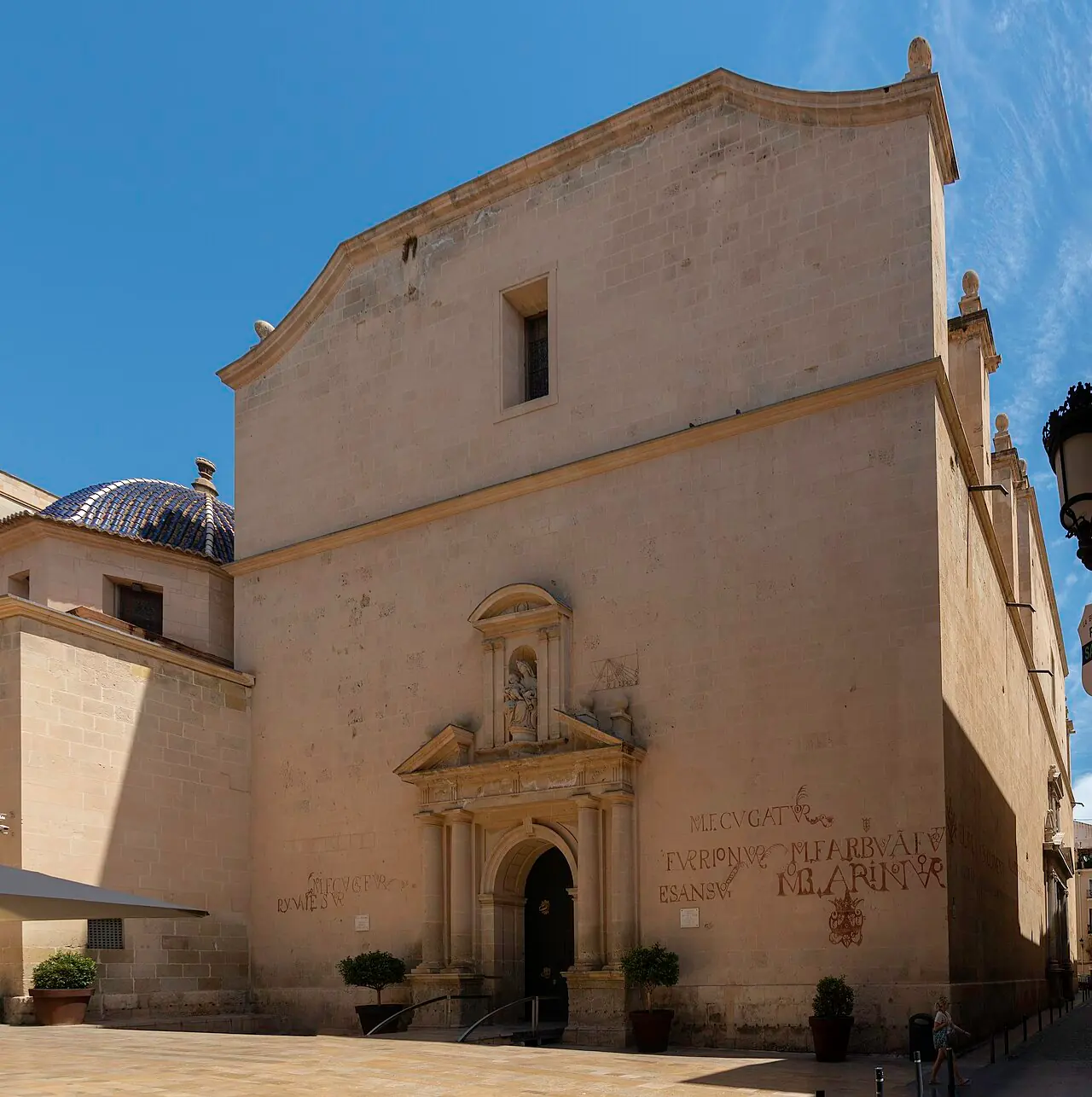The west facade of the Co-Cathedral of San Nicolas in Alicante