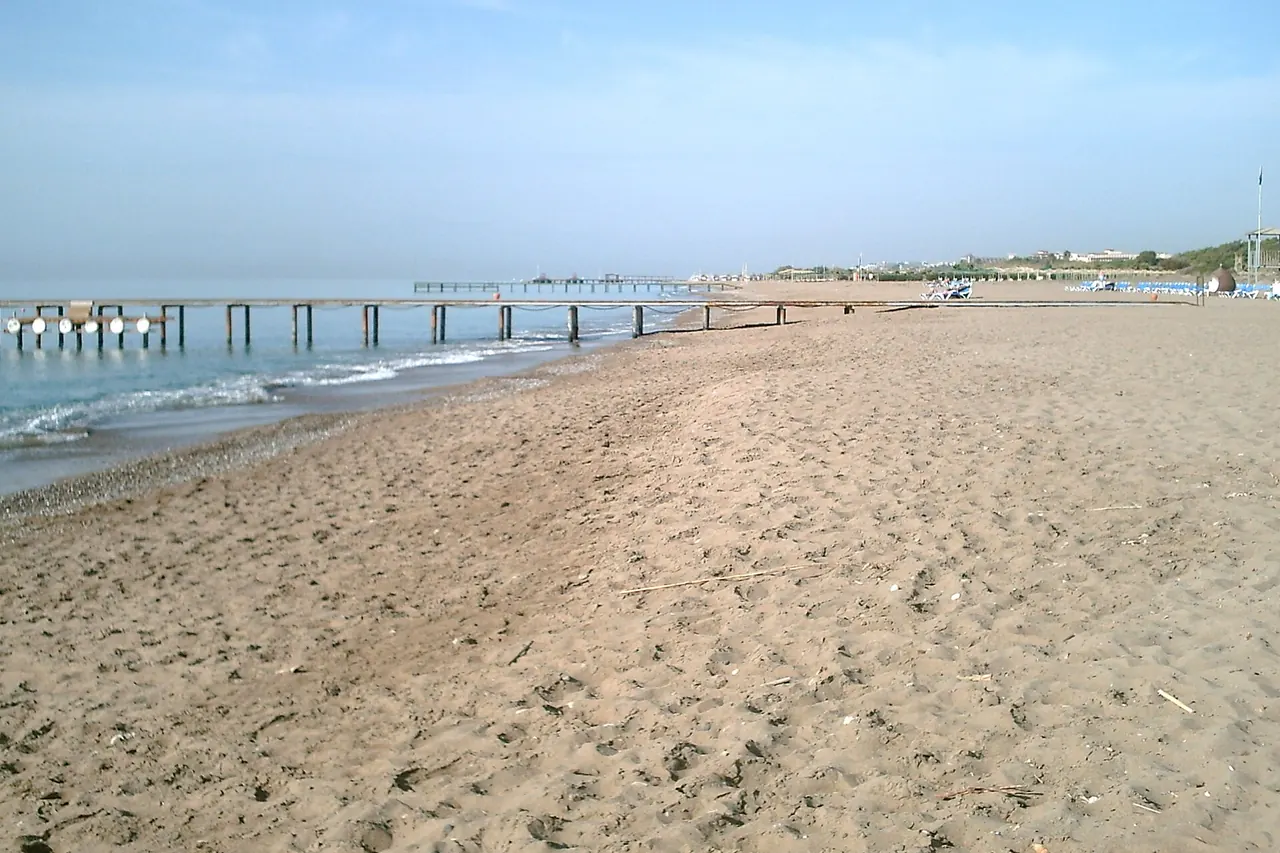 The resort beach at Belek, photographed in 2010