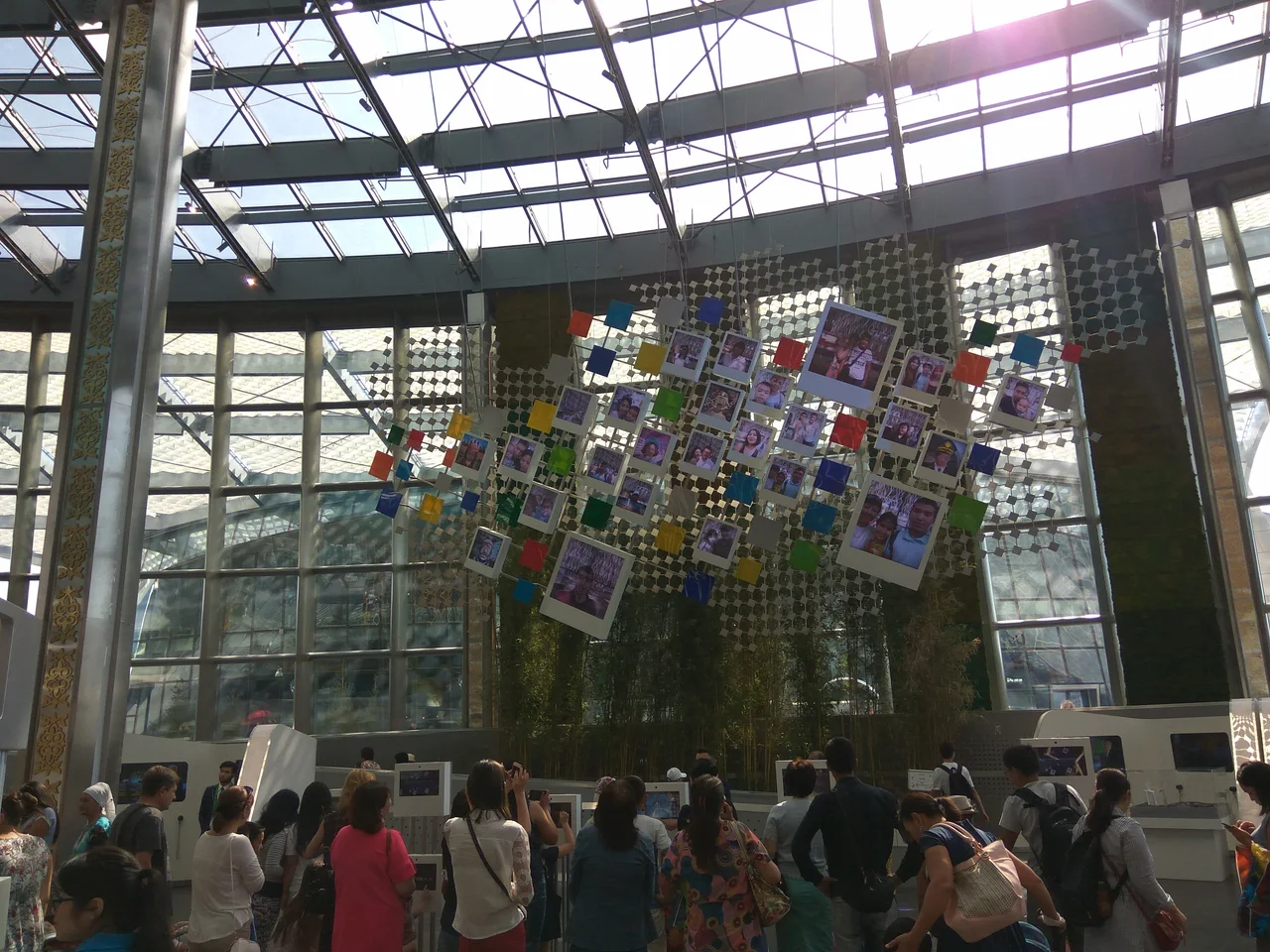 The lobby inside the Kazakhstan Pavilion at Astana EXPO 2017