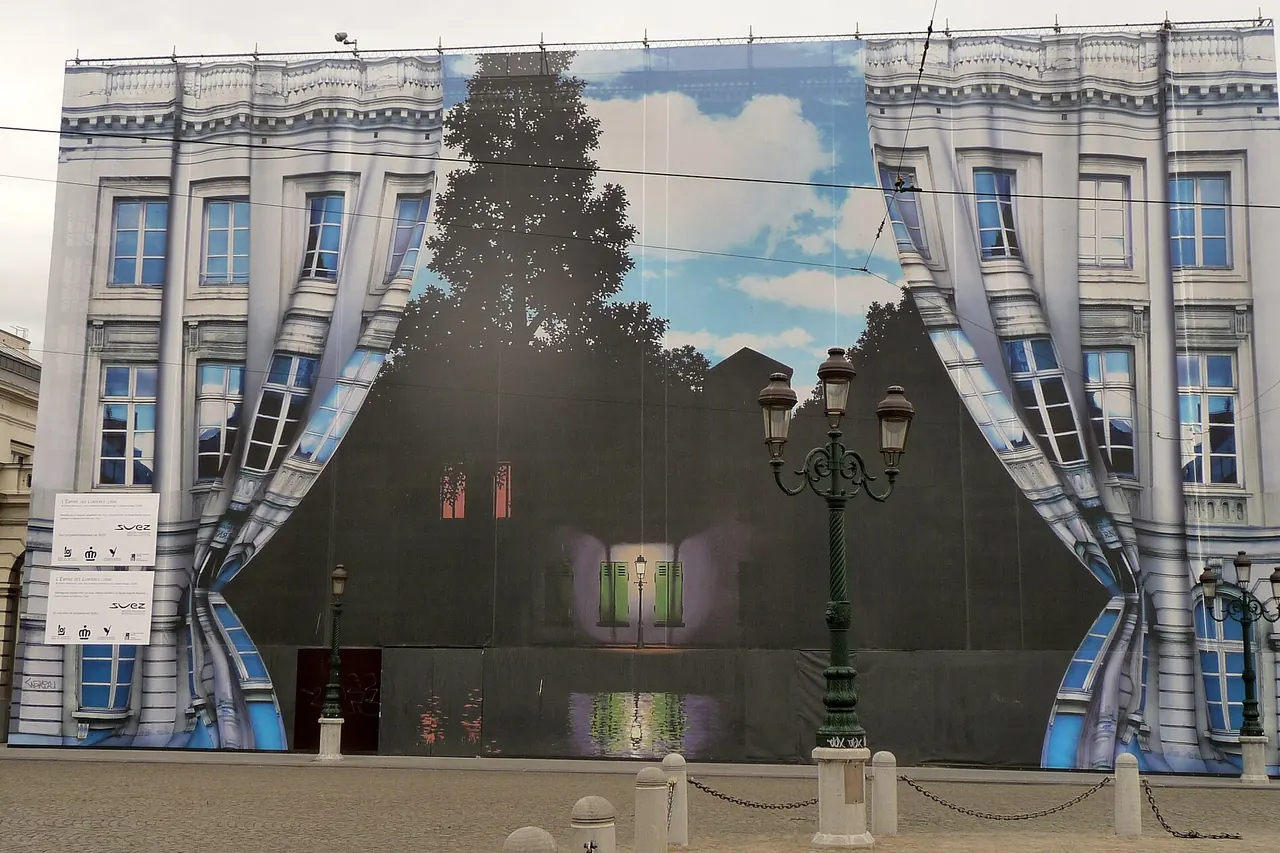 The Magritte Museum entrance on Place Royale in central Brussels