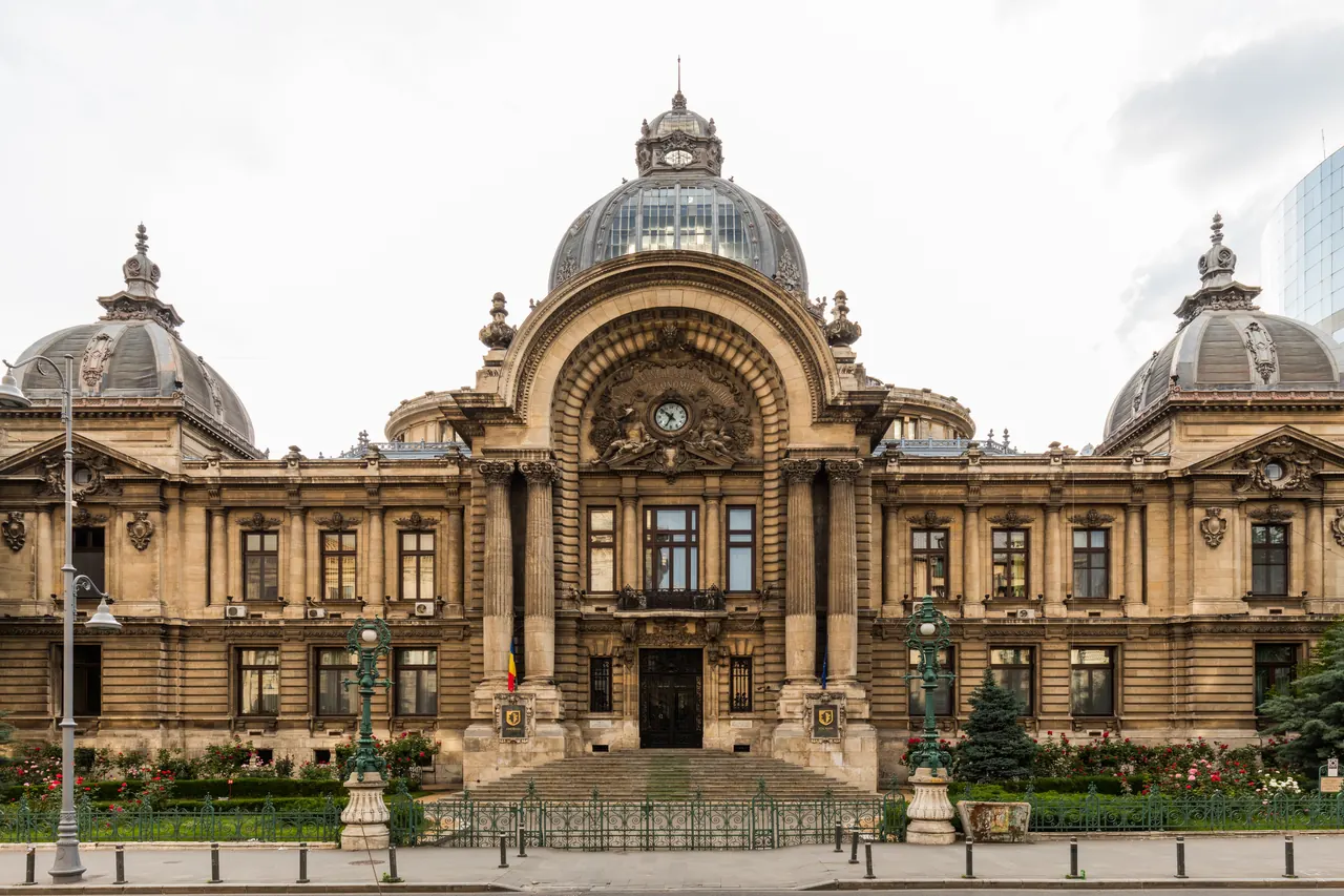 Domed roof and ornate street facade of CEC Palace