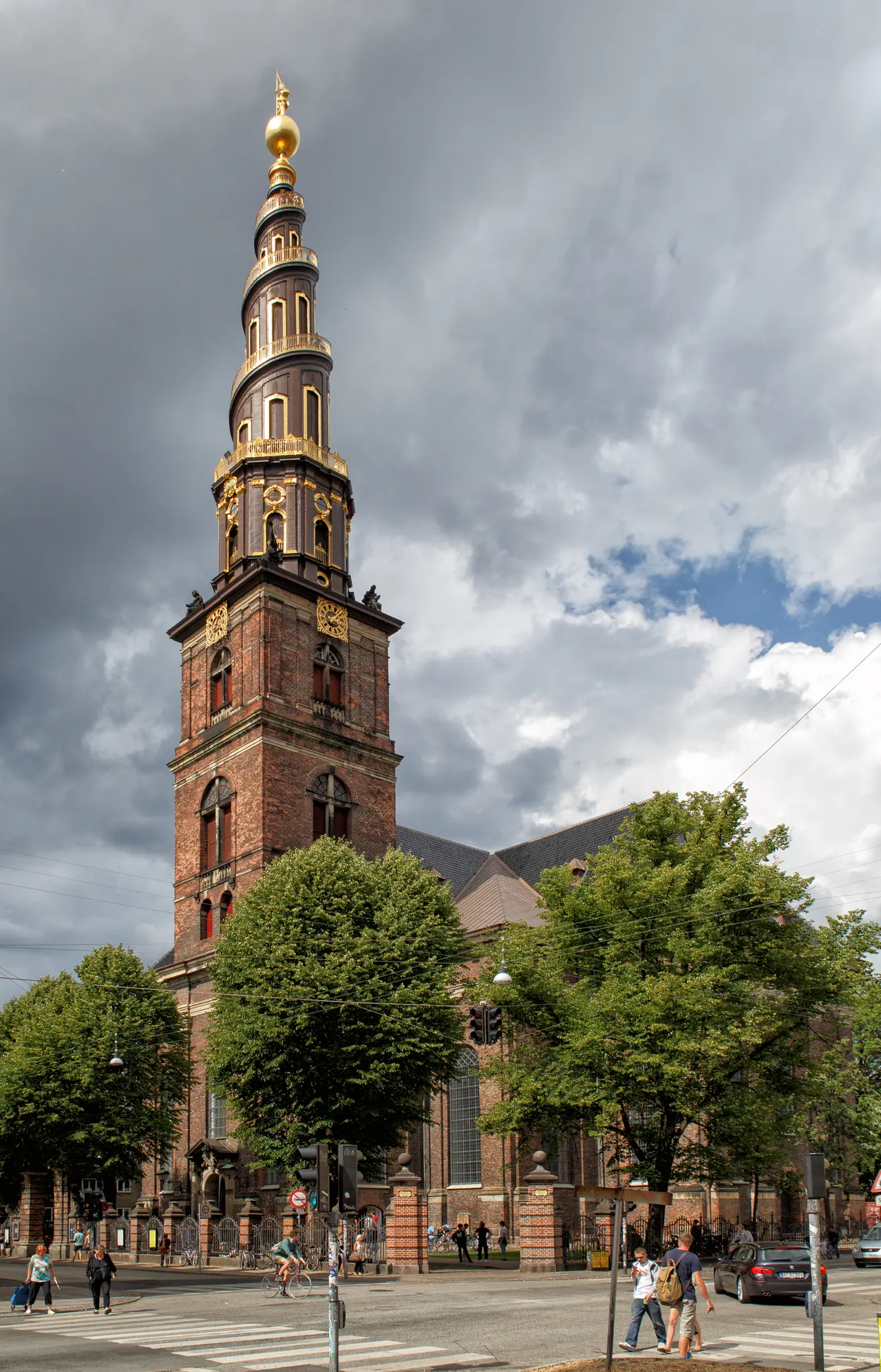 The spiral steeple of the Church of Our Saviour in Christianshavn