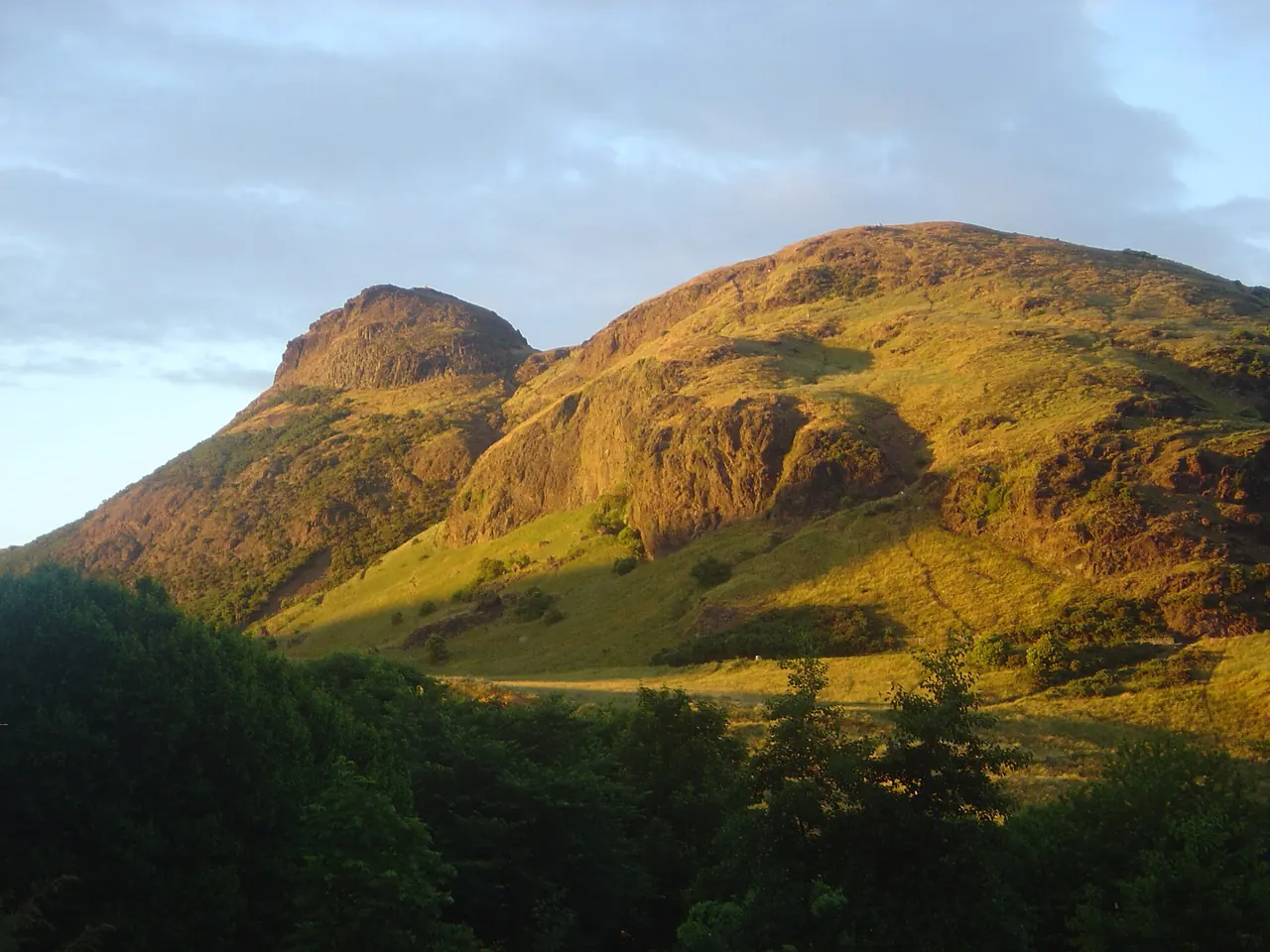 The rocky slopes of Arthur's Seat in Edinburgh's Holyrood Park