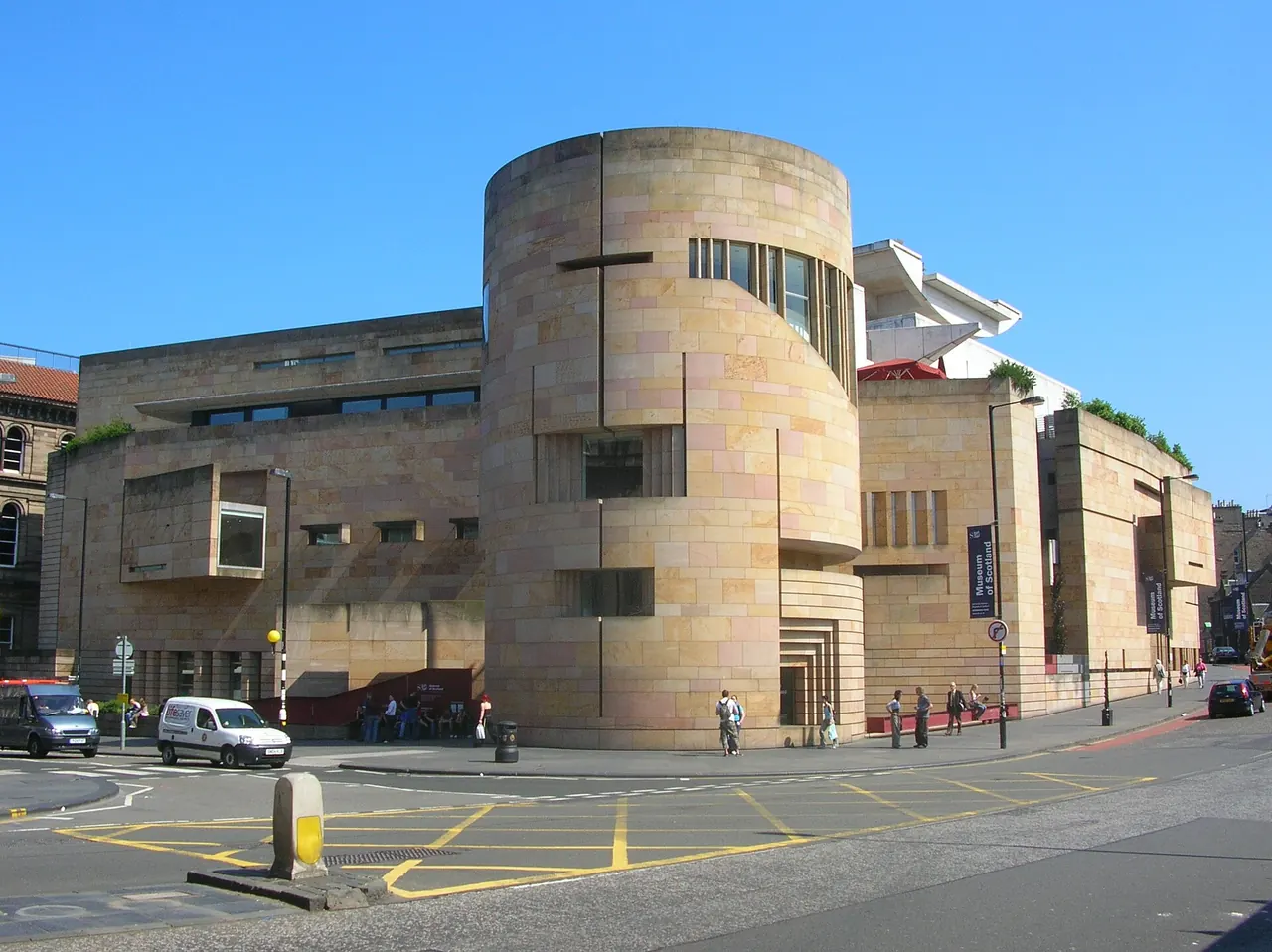 The modern Museum of Scotland building at the National Museum of Scotland