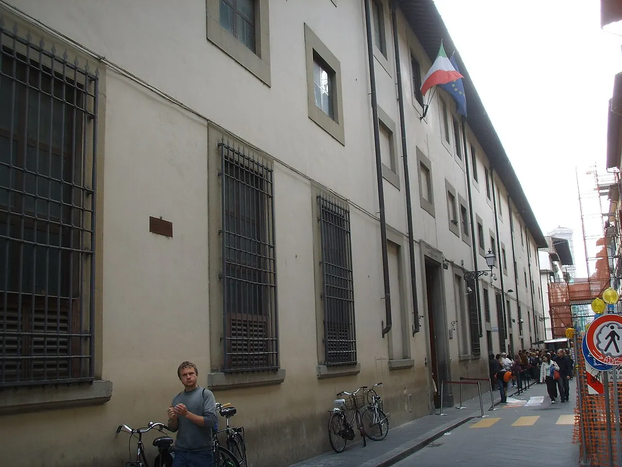The entrance to the Galleria dell'Accademia in Florence