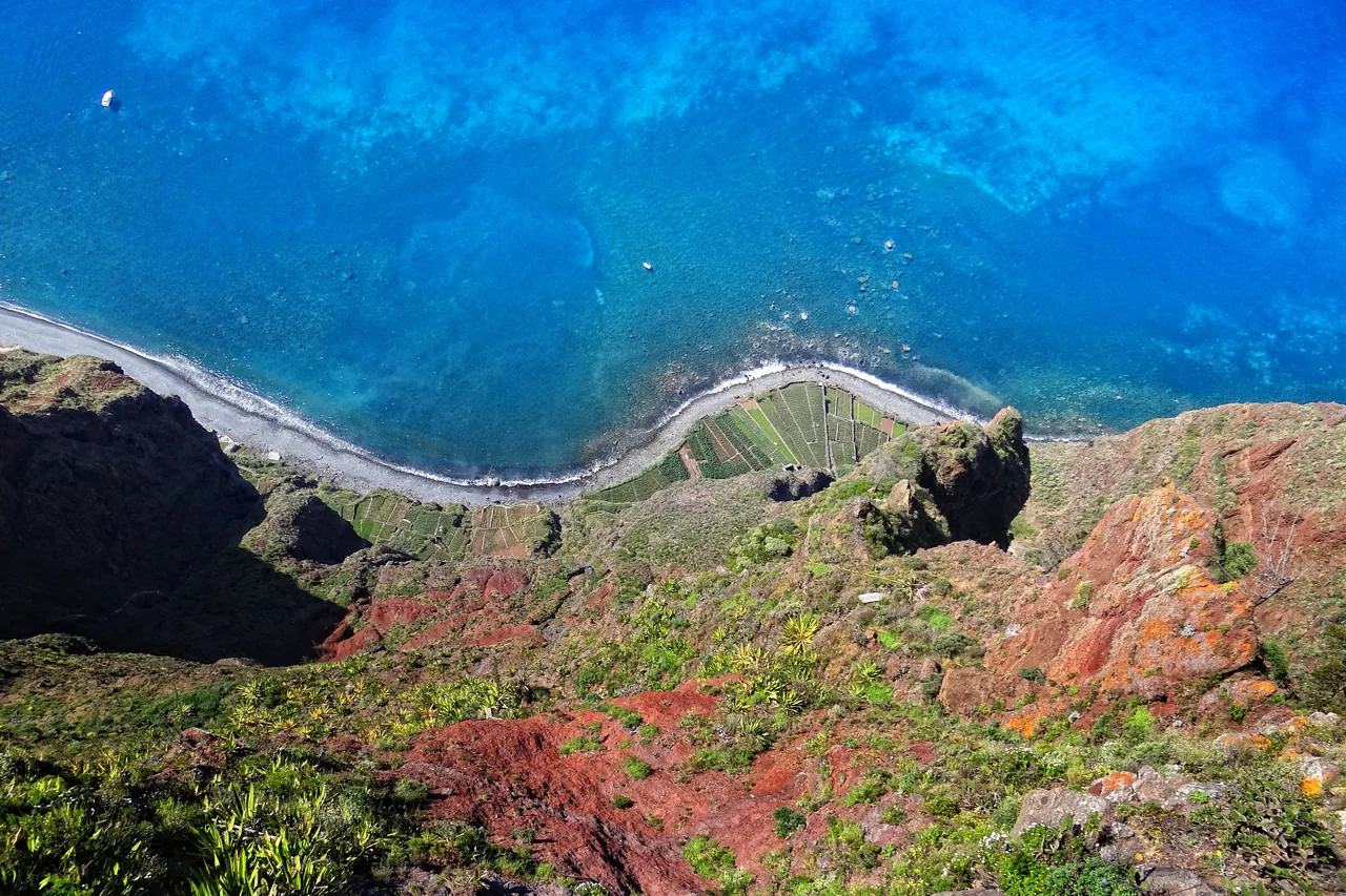 The coast and cultivated terraces below Cabo Girao