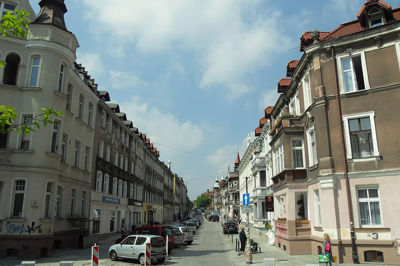 Townhouses along Wajdeloty Street in Gdansk's Wrzeszcz district