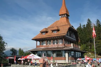 The restaurant and lookout area at Harder Kulm