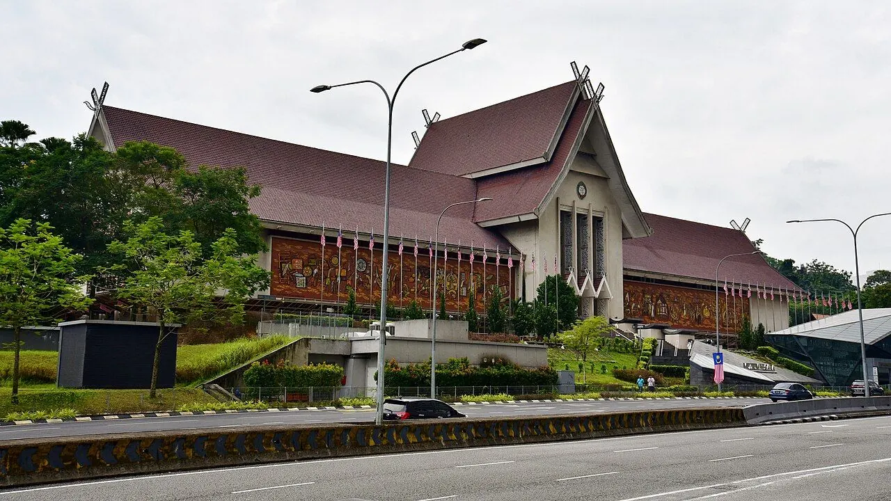 National Museum Malaysia's traditional roofline and entrance facade