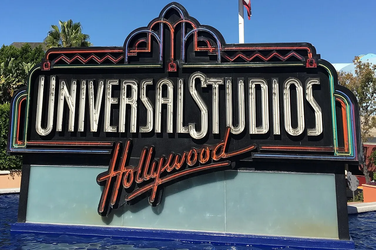 Universal Studios Hollywood entrance sign in Universal City