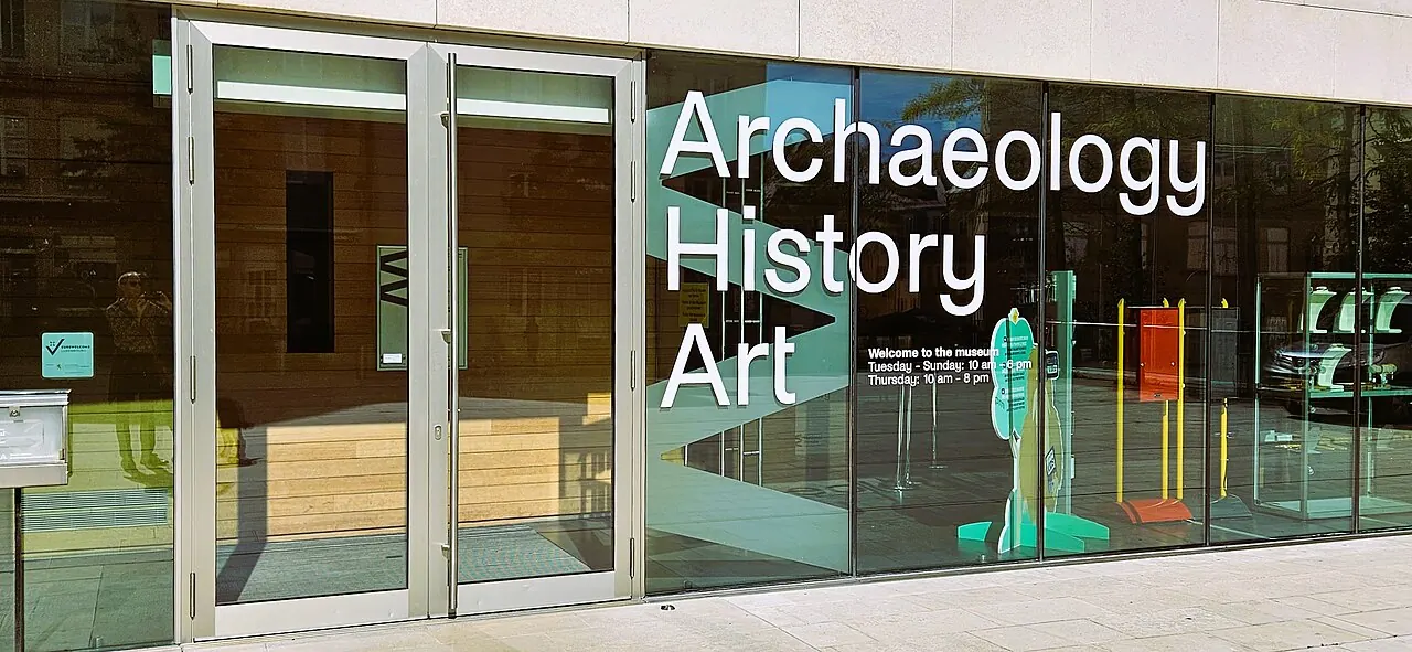 Nationalmusee entrance at the Fish Market with archaeology, history and art signage