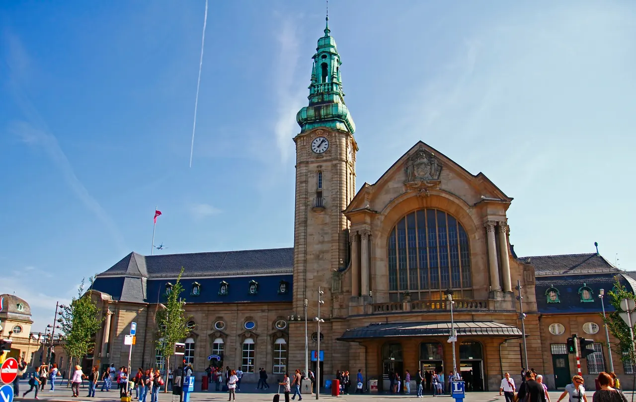 Luxembourg City's central railway station