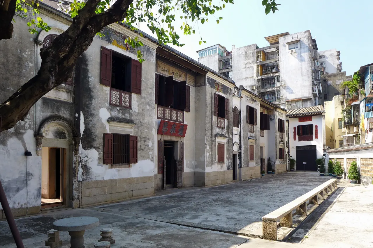Courtyards and exterior rooms within Mandarin's House in Macau
