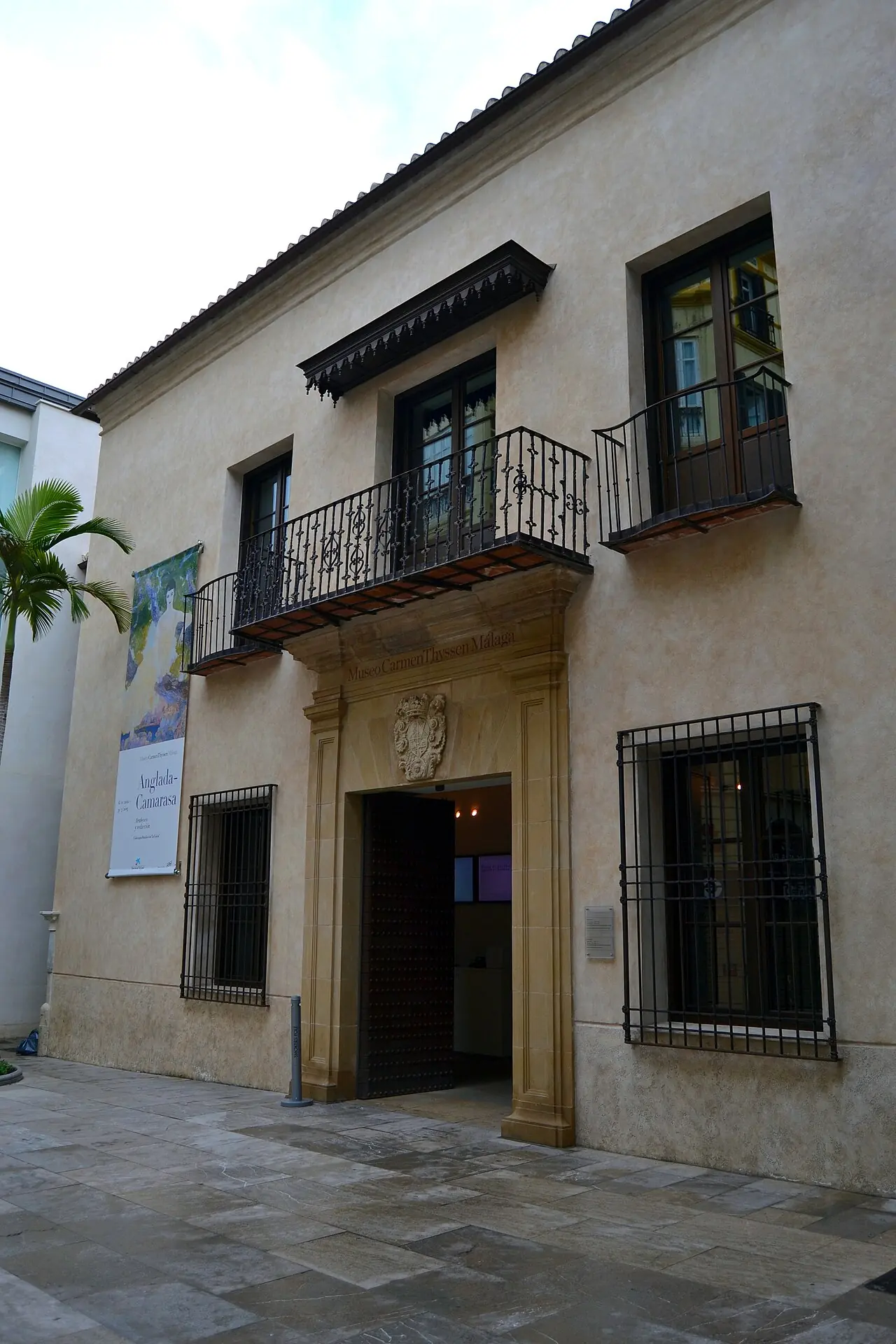 The historic facade of Palacio de Villalon, home to the Carmen Thyssen Museum
