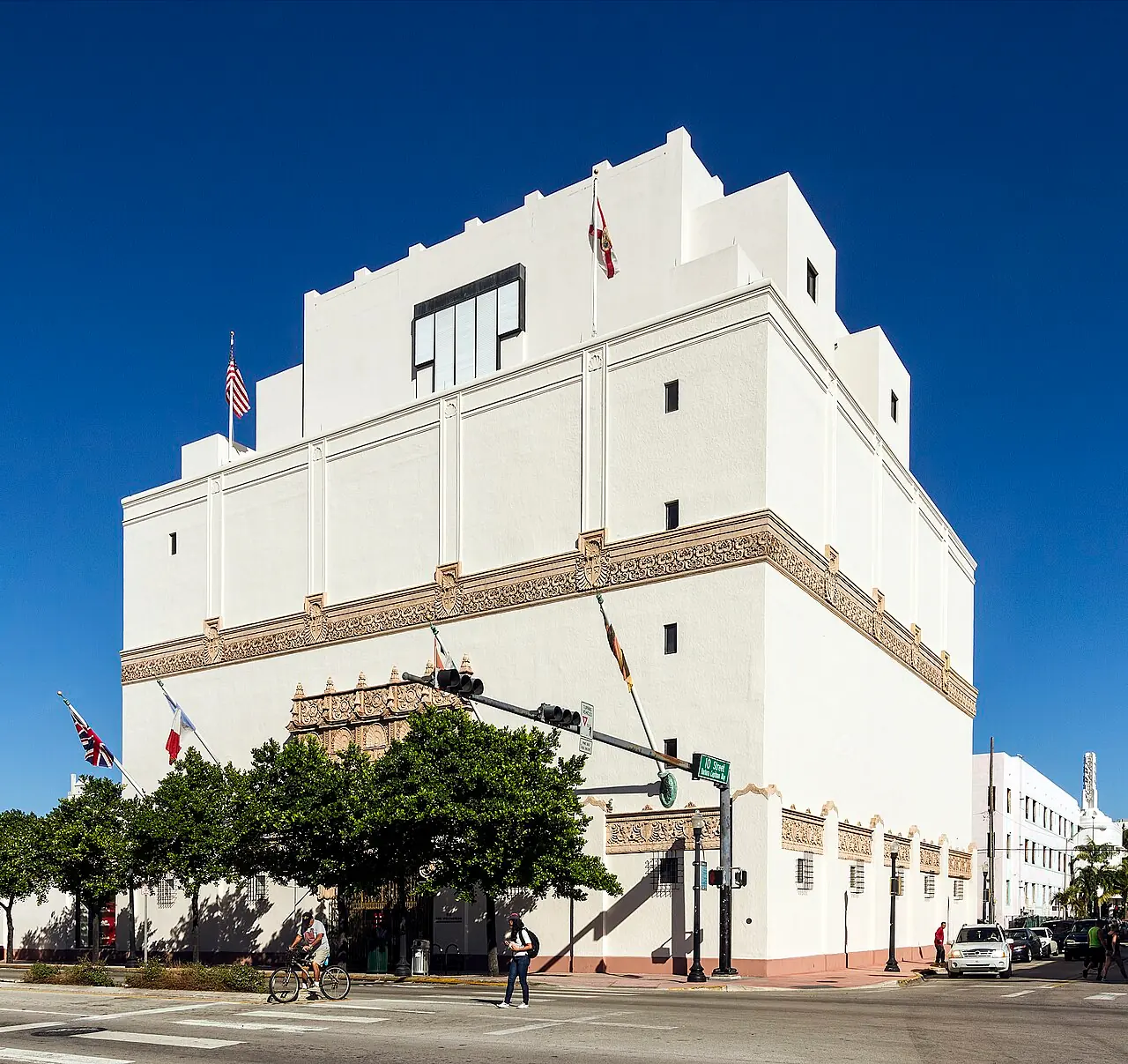 The exterior of the Wolfsonian museum in Miami Beach