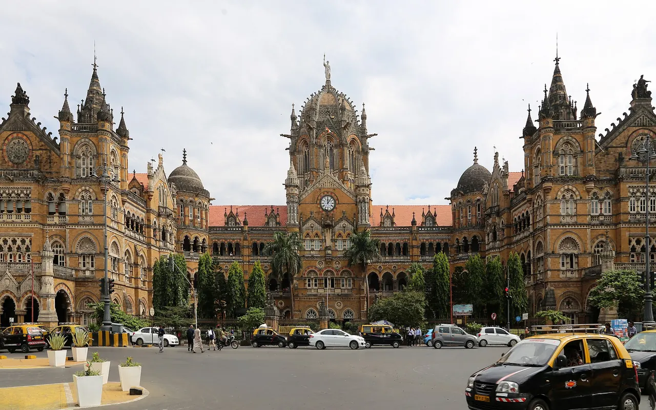 The Gothic Revival facade of Chhatrapati Shivaji Maharaj Terminus