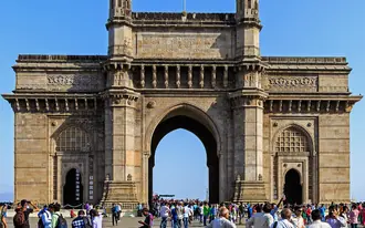 The Gateway of India arch on Mumbai's Apollo Bunder waterfront