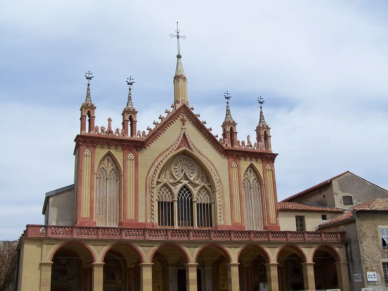 The church facade and forecourt of the Cimiez monastery in Nice