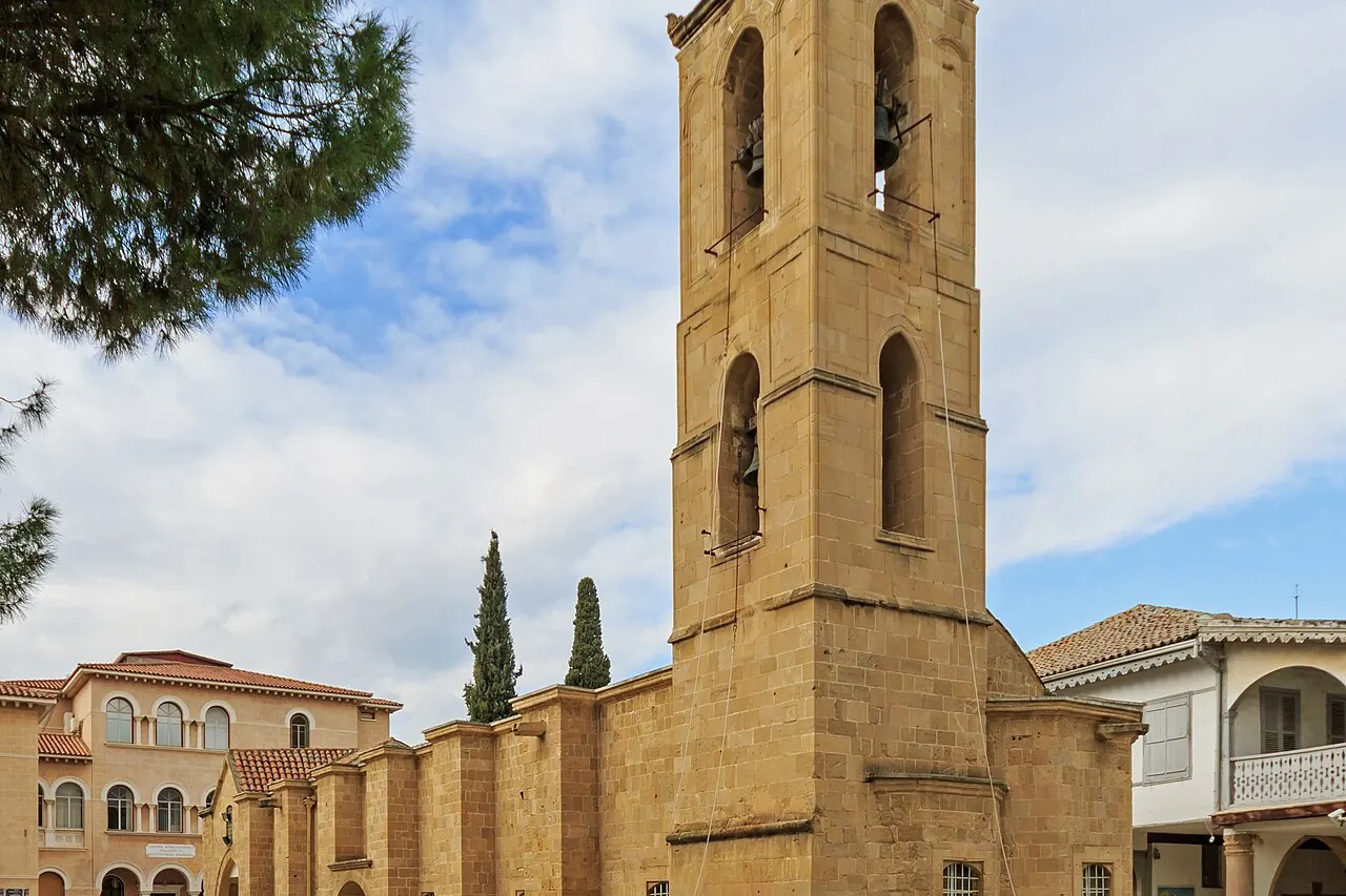 St John's Cathedral beside the Archbishopric in the eastern old city of Nicosia
