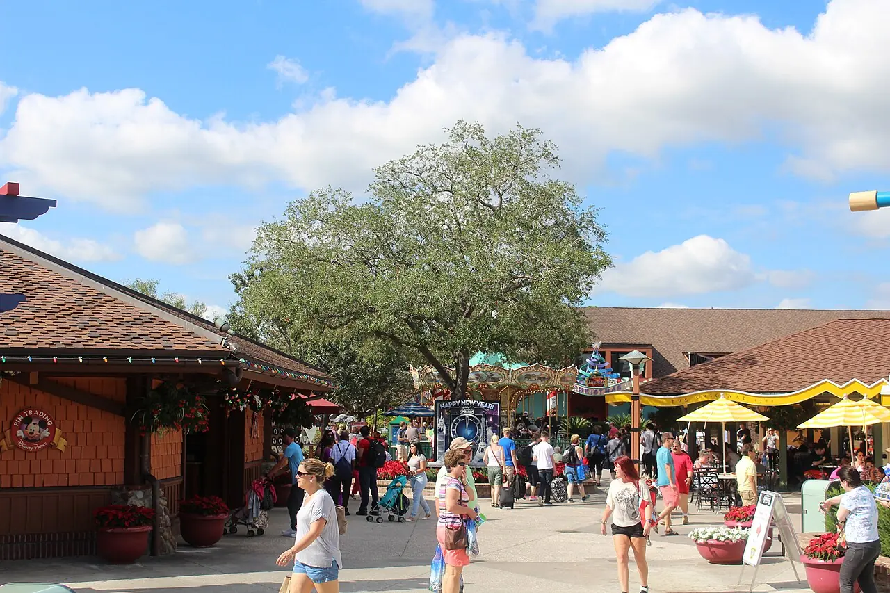 Shopping and dining streets in the Marketplace area of Disney Springs