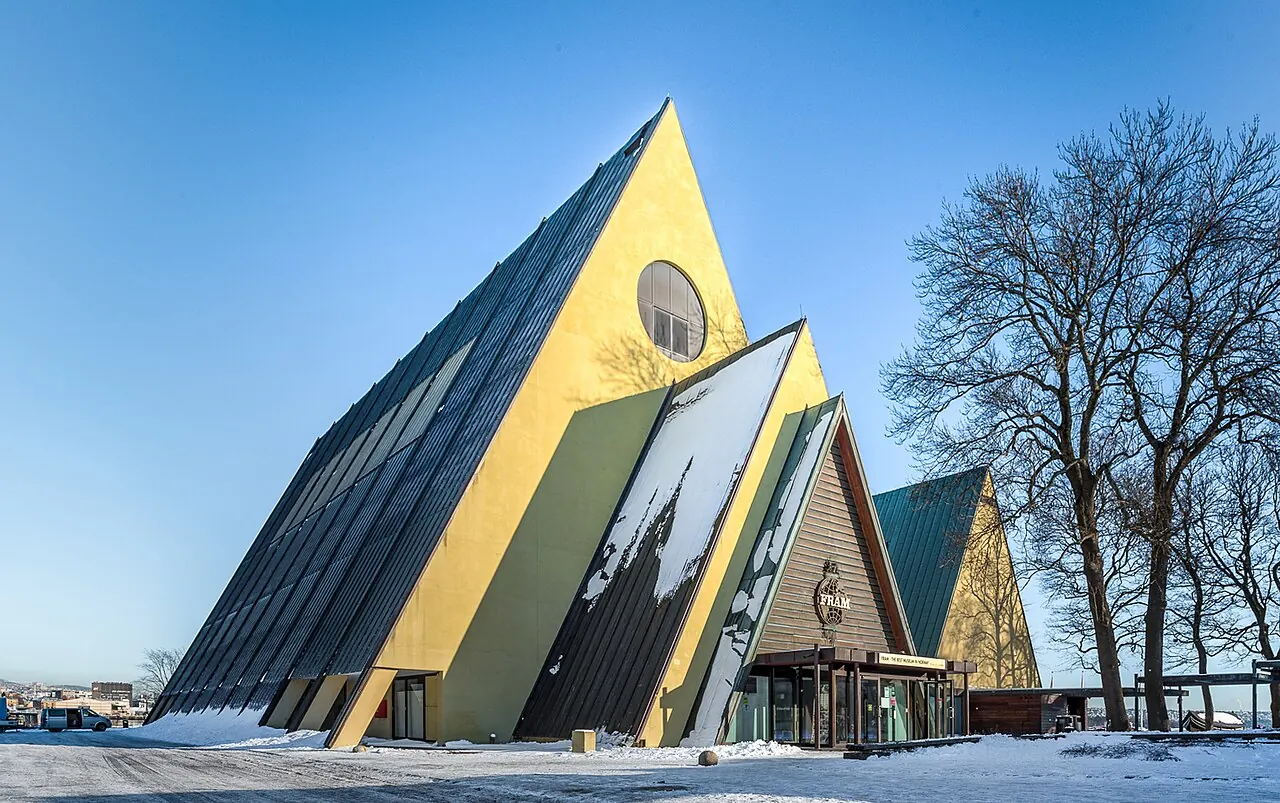 The triangular Fram Museum building on Oslo's Bygdoy peninsula