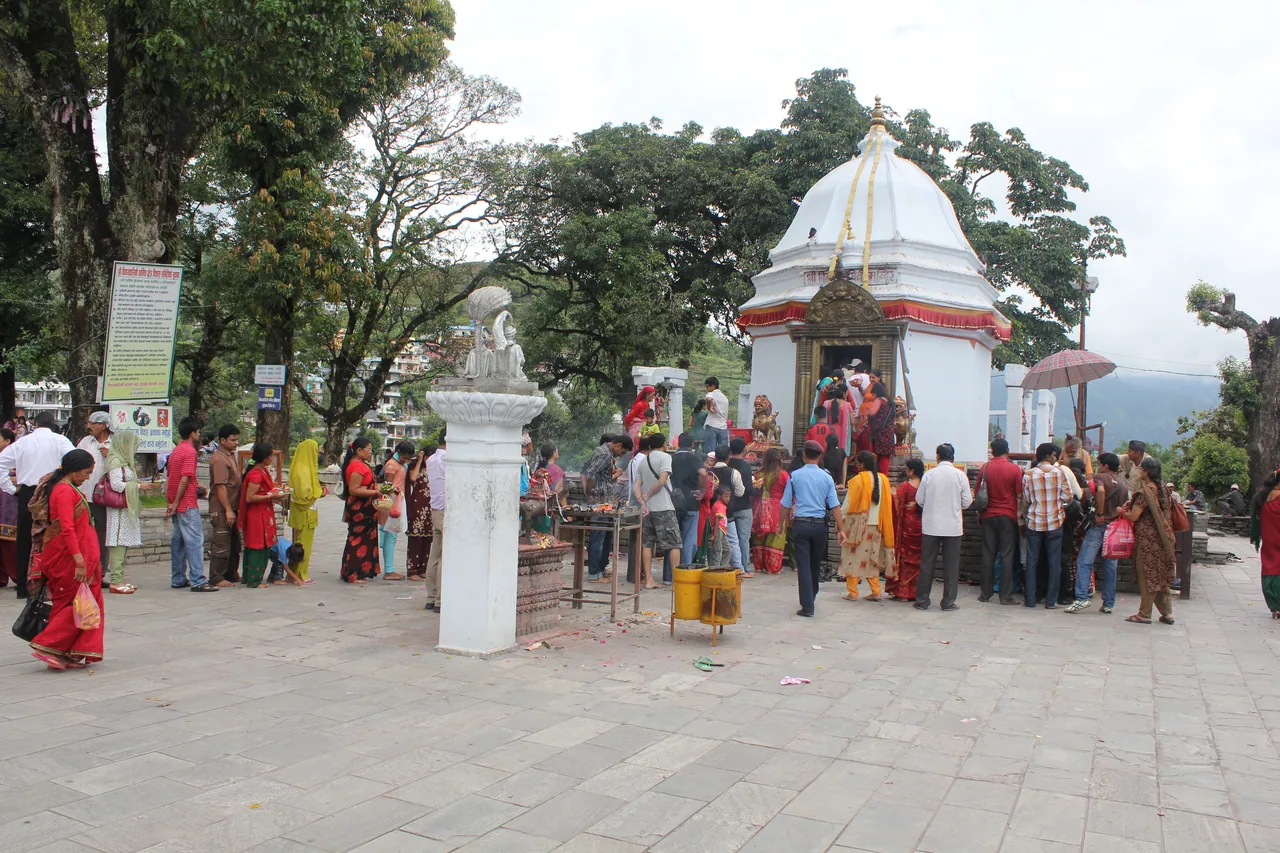 The shrine buildings at Bindhyabasini Temple