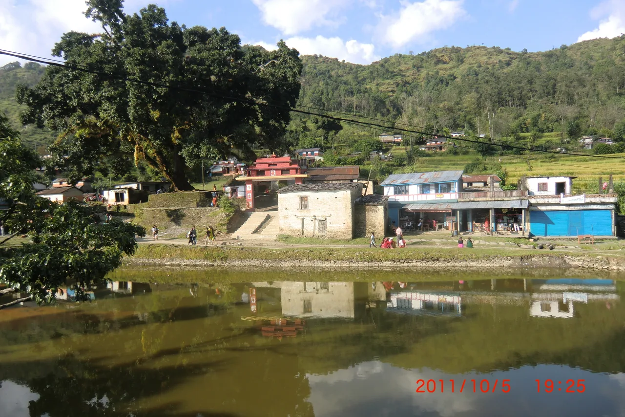 Village buildings on the Kaskikot hillside