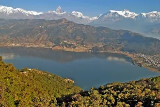 The Annapurna range above Phewa Lake