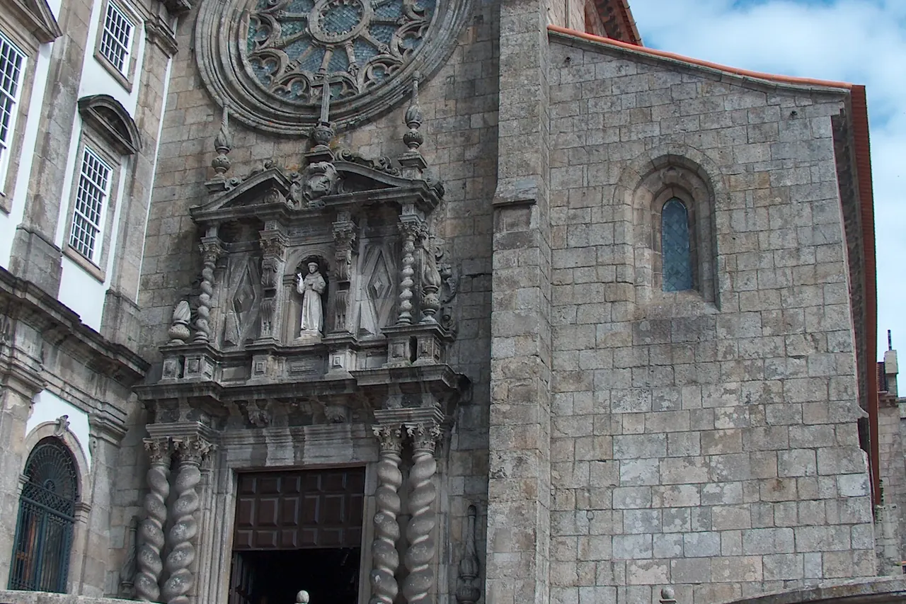 Stone exterior of Sao Francisco Church in Porto
