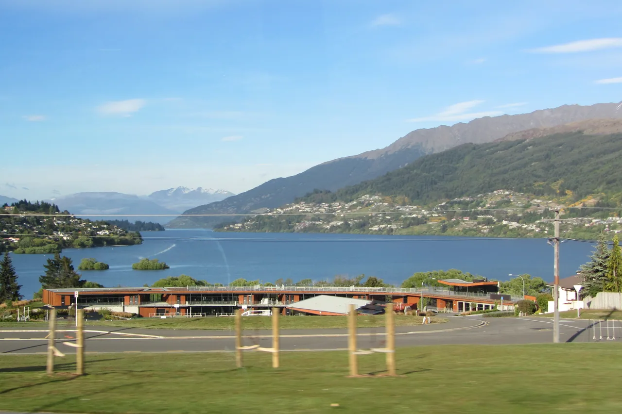 The Frankton lakefront and grass beside Kawarau Road