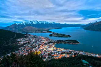 Queenstown and Lake Wakatipu seen from Bob's Peak