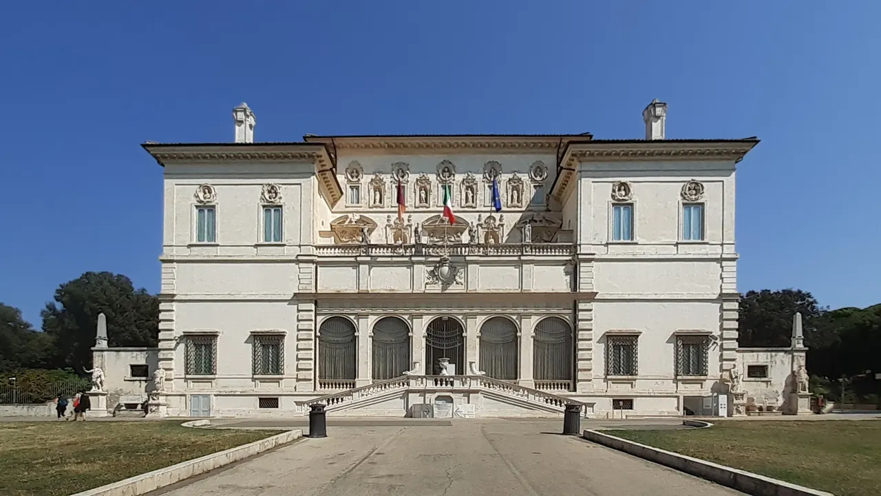 The Villa Borghese Pinciana facade housing Galleria Borghese