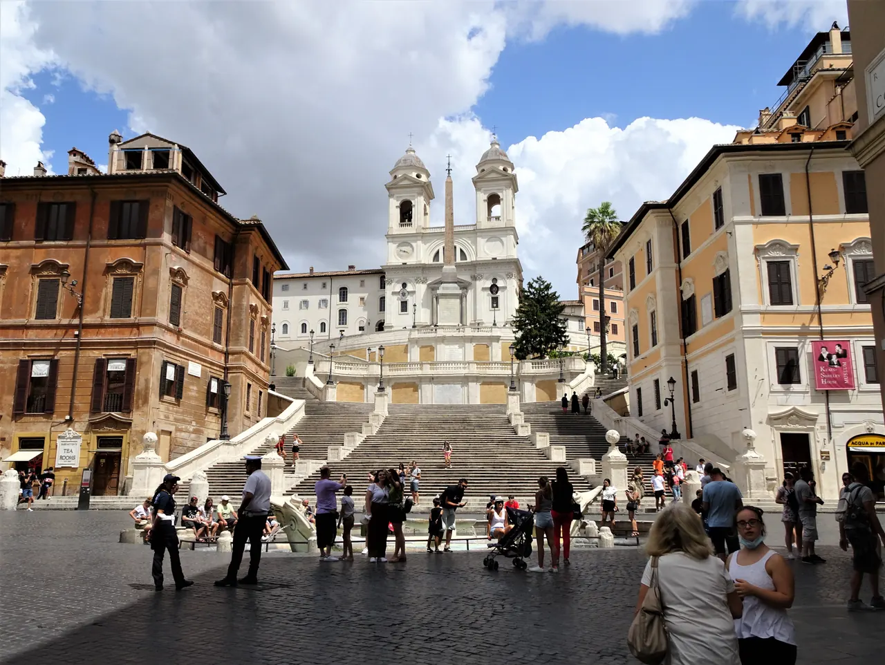 The Spanish Steps rising from Piazza di Spagna toward Trinita dei Monti