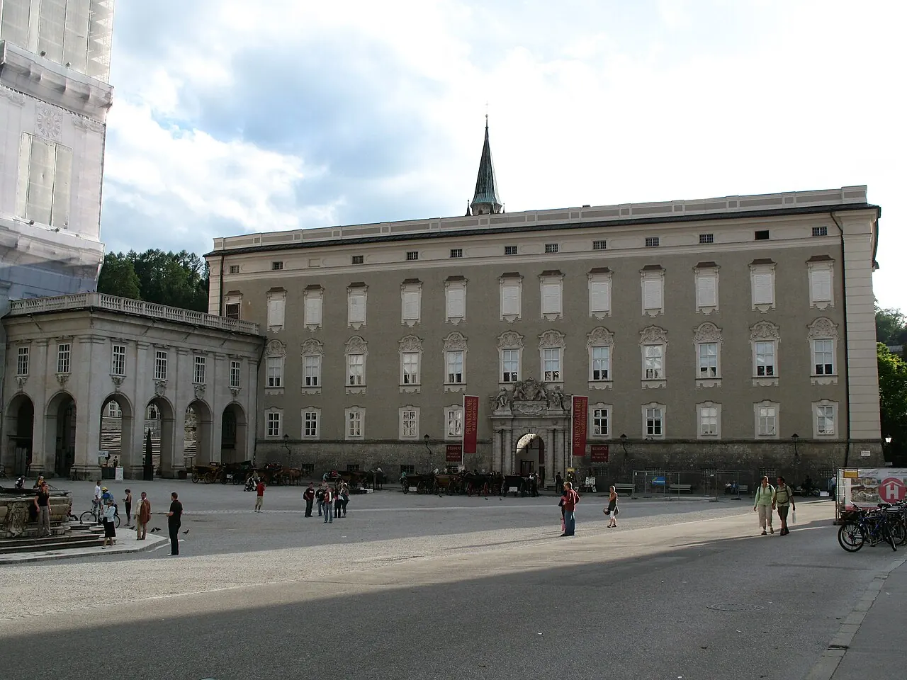 Historic Salzburg Residenz buildings facing Residenzplatz