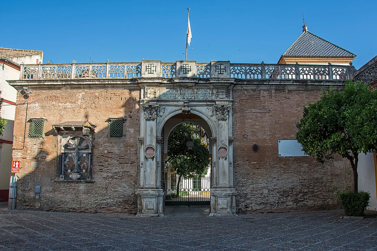 Exterior walls and entrance of Casa de Pilatos in Seville