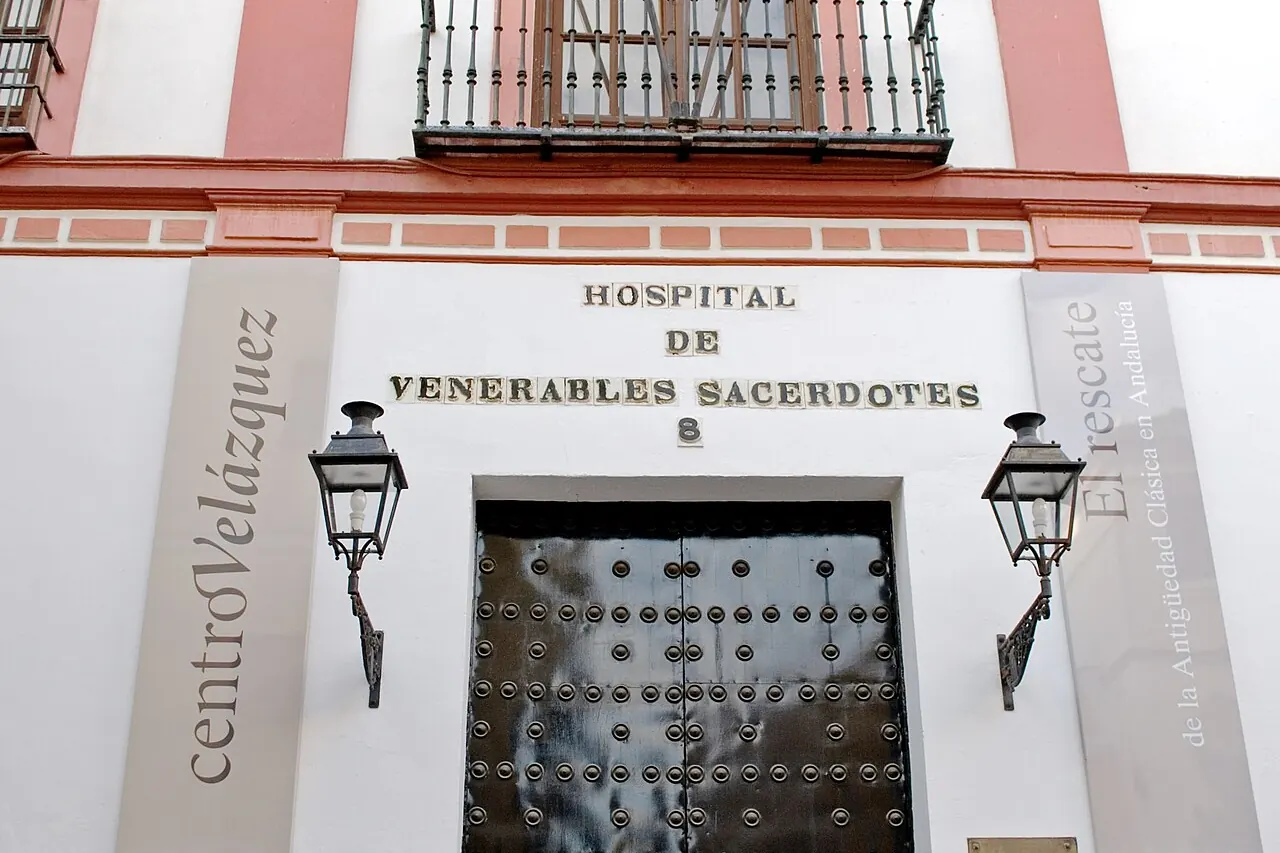 Entrance facade of the Hospital de los Venerables in Seville