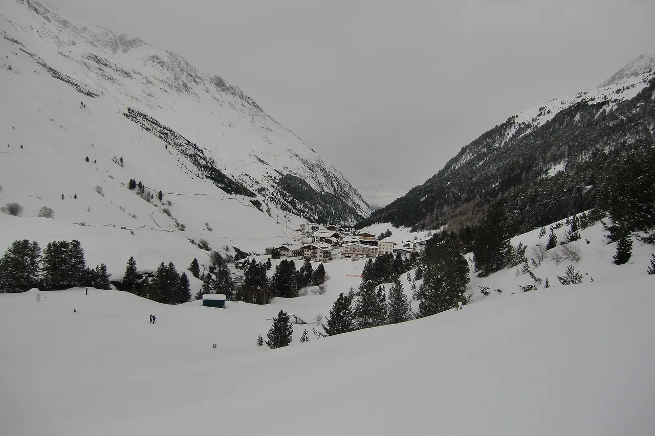 Das Bergdorf Vent im Winter