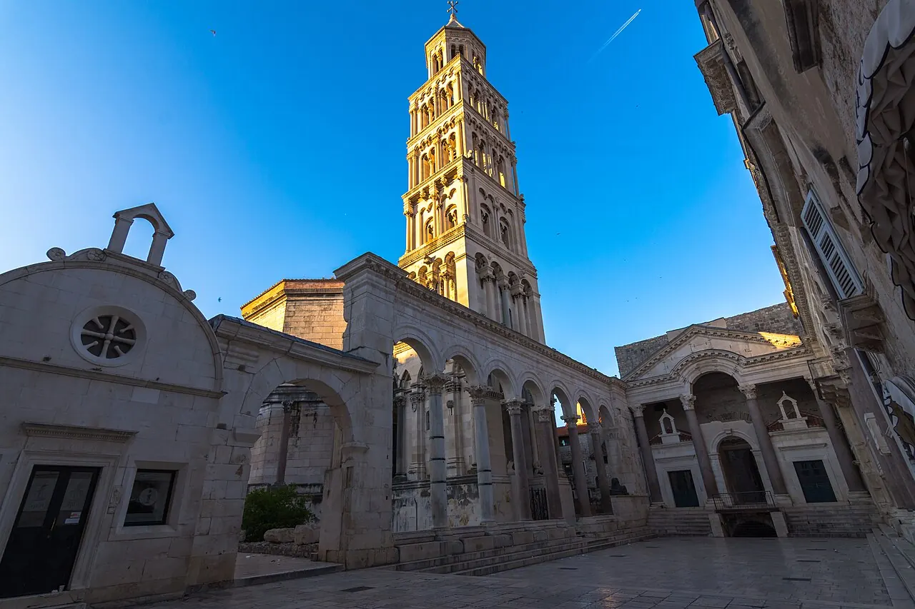 The Cathedral of Saint Domnius and its stone architecture in central Split