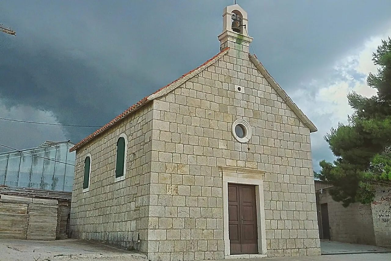 A small stone church in the Znjan district of Split