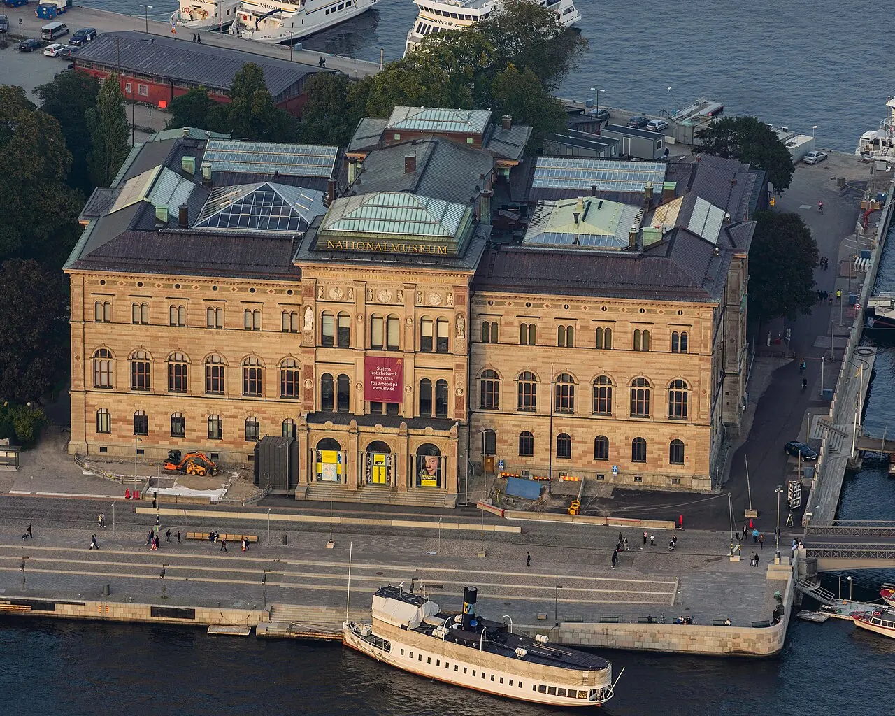 The Nationalmuseum building and waterfront in Stockholm