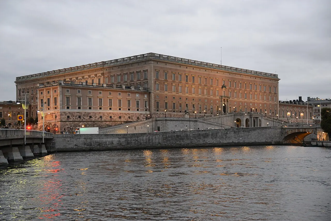 Stockholm's Royal Palace beside the waterfront