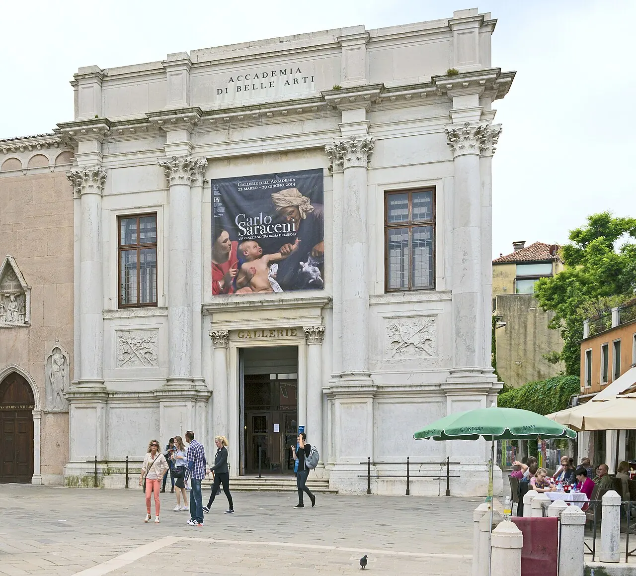 The facade and entrance of the Gallerie dell'Accademia in Venice