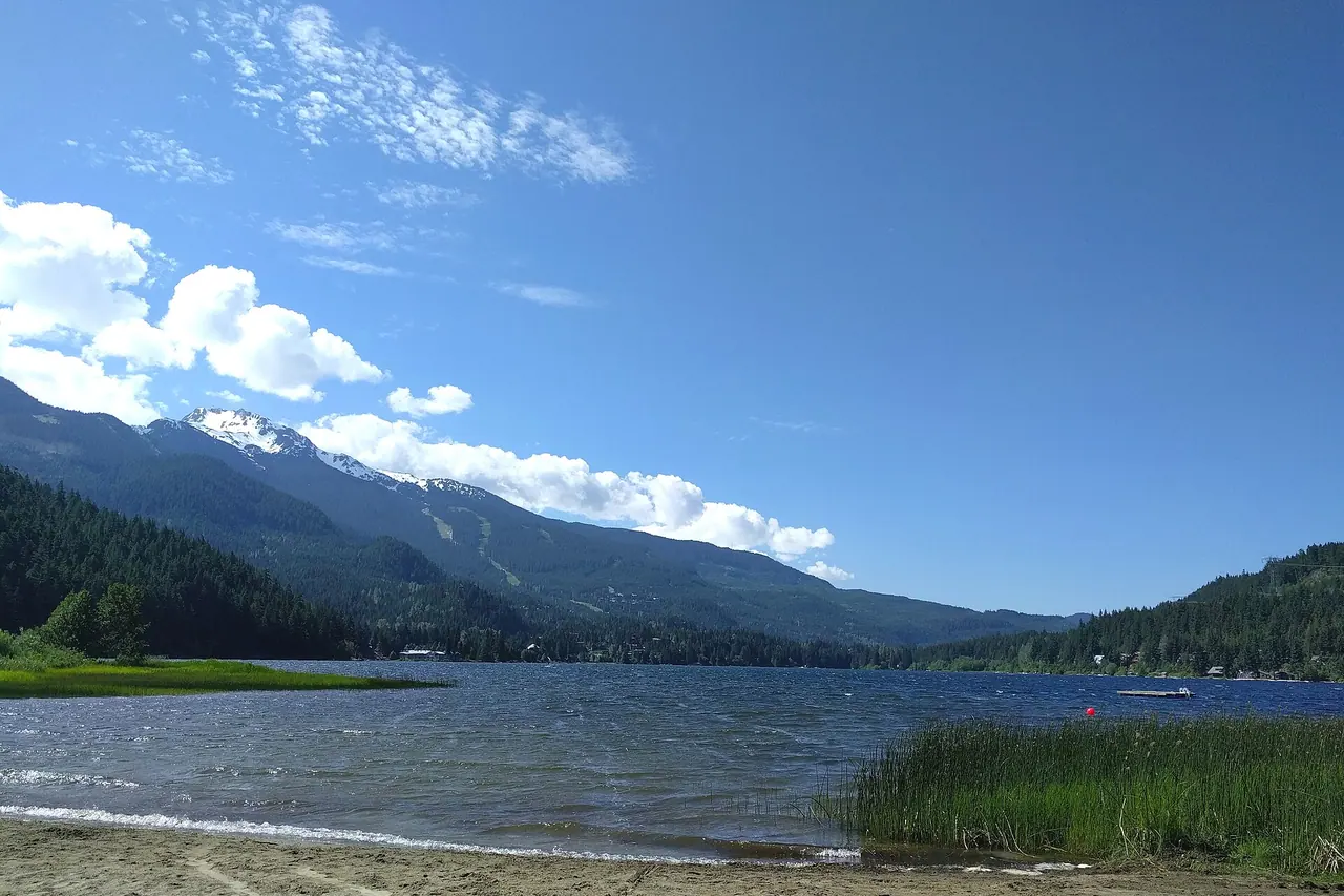 Alta Lake and its surrounding Whistler mountain landscape